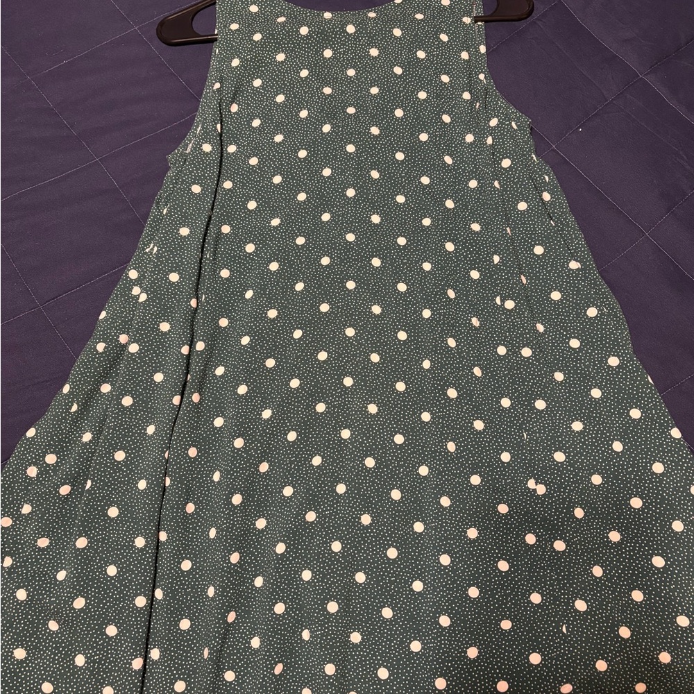 Old Navy Teal Dress with White Dots
